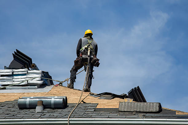 Professional Roofing technician working in Otisville, MI